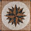 BANI MOSAICI Rosone Mosaico marmo cm 66 x 66 x 0,8 su rete per pavimenti