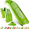 Börner Affettaverdure V5 (Set Iniziale) - Mandolina a V per Fette, Bastoncini & Cubetti di varie dimensioni - Tagliaverdure Regolabile con Lama a V in Acciaio Inox - Colore: Verde