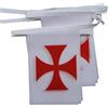 AZ FLAG Ghirlanda 6 Metri 20 Bandiere Templari Ordine del Tempio 21x15cm - Bandiera GONFALONE BAUSSANT 15 x 21 cm - Festone BANDIERINE