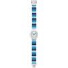 HIP HOP Orologio HWU0439 DONNA MILLERIGHE quadrante CON LOGO BIANCO movimento SOLO TEMPO - 3 LANCETTE QUARZO e CINTURINO SILICONE BLU