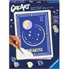 Ravensburger CreArt Serie Trend D Zodiaco: Segno dei Gemelli, Kit per Dipingere con i Numeri, Contiene una Tavola Prestampata, Pennello, Colori e Accessoriper tutti i creativi dai 12+ anni