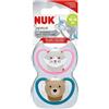 NUK Ciucci 18-36 Mesi Space 1 succhietto azzurro + 1 succhietto rosa