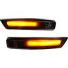 Car Passion Indicatore di direzione Freccia Specchietto laterale LED Compatibile con Ford Focus MK2 MK3 Mondeo MK4 Luce Dinamico Progressivo Fumè Nero Side Marker Dynamic