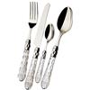 Bugatti csc1t s1750 Aladdin Cristallo 24 Set di Posate, Acrilico/Acciaio Inox Trasparente 39 x 27 x 5 cm