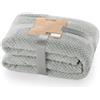 DecoKing- Coperta in microfibra, pile morbido, Tessuto, 70 x 150 cm, Grigio