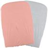 Domiva - Set di 2 fodere per materasso fasciatoio, colore: Pesca/Perla Arancione
