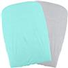 DOMIVA Set di 2 fodere per fasciatoio Aqua/Perla Verde 2 Unità