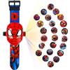 Maxpro Orologio Spider proiettore di 24 figure super eroi, Spider Man Orologio elettronico da bambino ragazzo, Proiezione Spider Giocattoli, Rouge