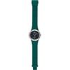 HIP HOP Orologio HWU0775 UOMO METAL SOLARE quadrante MONO-COLORE NERO movimento SOLO TEMPO - 3 LANCETTE QUARZO e CINTURINO SILICONE E METALLO VERDE