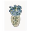 Bongusta Tappeto taftato a mano in lana Blue Daisy