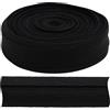 Aerzetix - C77313 - Nastro in sbieco 9 Metri x 17mm - in Cotone - Colore Nero - passamaneria gallone Abbigliamento Cuscini trapunte