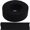 Aerzetix - C67357 - Nastro/Banda Elastica Piatta Intrecciato 2 Metri per Bretelle - Larghezza 35mm - Colore Nero - Pantaloni Sartoria merceria Cucito Artigianato Abbigliamento Tessuto