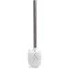 MSV - Scopino per WC - Manico in Acciaio Inox - Design Compatto - 30 x 20 x 15 cm - Bianco - Pratico Accessorio da Bagno - Facile da riporre
