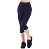 Bwell Sportswear 2385 - Pantalone Donna a Pinocchietto, Nero, Taglia XS