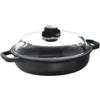 Risoli Tegame a Induzione Antiaderente in Alluminio 2 Manici con Coperchio cm 32 - Induction