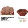 Benegiamo Tegamini in Terracotta Adatti per Forno Set 9 pezzi cm 8 Rosso - Familia