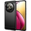 FORCELL CUSTODIA B-CASE TPU SILICONE COVER CASE PER REALME 12 5G CARBON METAL BLACK