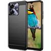 FORCELL CUSTODIA B-CASE TPU SILICONE COVER CASE PER REALME NOTE 60 CARBON METAL BLACK