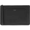 Pineider Pouch Medium Grainer - Daily in Pelle di Vitello Liscia Nero