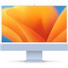 Apple iMac (24 pollici, M1 8-Core, 2 porte Thunderbolt, 2021) Ricondizionato - Blu - 8GB - 256GB SSD - Eccellente