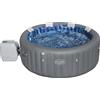 Bestway Piscina Fuori Terra Idromassaggio Gonfiabile da Esterno SPA 4 Posti Piscina per Giardino ø 216 x 80 cm colore Grigio - 60075