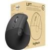 Logitech Lift for Business per Mancini, Mouse Verticale Ergonomico per Mancini, Wireless, Bluetooth, USB Secured Logi Bolt, Clic Silenziosi, Certificazione Globale, Windows/Mac/Chrome/Linux - Graphite