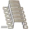 Faspiroty Morsetti per tubi quadrati in acciaio inox 304 M30 x 30 6 pezzi clip U tubo morsetti fibbia U staffe sella morsetti