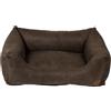 JACK AND VANILLA - Divano per Cani JV Classy - Cesto a Pelo Durevole e Comodo per Cani - Simili Pelle, Colore Bark, M, 80 x 60 x 25 cm