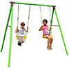 New Plast Altalena Giardino Bambini in Metallo Doppia Seduta H 205 cm New Plast Rondine