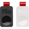 Filo Tag - Localizzatore Bluetooth - Trova Oggetti Compatibile con iOS e Android - 1Bianco+1Nero