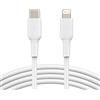 Belkin Cavo da USB-C a Lightning (Cavo di ricarica rapida per iPhone 14 o versioni precedenti), Boost Charge Cavo USB-C per iPhone certificato MFi (bianco 2 m)
