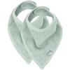 Jollein Confezione da 2 bavaglini a bandana ca. 37 x 24,5 cm verde cenere | 029-867-00095