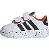 adidas Grand Court 2.0 101 CF Infant, Scarpa Sportiva Primi Passi Bambino (Cloud White Core Black Bold Orange, Sistema Taglie Calzature EU, Bimbo (0-5 Anni), Numero, Media, 25)