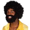 Boland 86311 - Parrucca Rufus con barba, nera