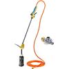 GLORIA Fiamma a gas Bio Professional E+ Turbo Set - Potente per grandi superfici | Attacco bombola di gas compresso | Bruciatore di erbacce/diserbanti | con riduttore di pressione