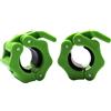 Tioamy Morsetti per Bilanciere Manubri Collari Spinlock Clip per Sollevamento Pesi Standard Manubrio Bilanciere Barra Sgancio Rapido Blocco Fibbia Professionale 1 Paio 25 mm (verde) Tioamy Morsetti