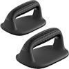 SELEWARE Barre per flessioni, parallele, antiscivolo, con impugnatura in gomma morbida, per calisthenics, fitness, allenamenti a pavimento, struttura robusta, supporto 226,8 kg, nero