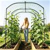 SUNYRISY Grande Supporto per Piante Rampicanti, Arco da Giardino per Piante Rampicanti, 220cm di Altezza in Metallo Rivestimento PE con Rete per Rampicanti, Arco per Piante Rampicanti per Cetrioli