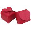 RUIYWEN 50 Scatoline Portaconfetti Cuore Scatola Regalo di Nozze San Valentino Scatola Caramella Bomboniera Segnaposto per Matrimonio Compleanno Festa (Rosso)