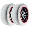 Start Set 2 Calze da Neve Bianche | Taglia XXL | Omologate EN 16662-1 | in Tessuto | Adatte per Auto - SUV - Veicoli Commerciali | Protezione Cerchi | Facili da Montare | Misura Pneumatico all'interno