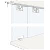 HAWA Clipo 16 GK IS - Maniglia per porta scorrevole per 2 porte scorrevoli in vetro, 1000 x 1400 mm (parte anteriore), fino a 16 kg