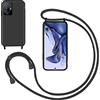 GoodcAcy Cover con Collana per Xiaomi Mi 11T/Mi 11T PRO,Custodia Silicone Liquido con Cordino per Mi 11T,Custodia con Regolabile Collana Case con Laccio Tracolla per Mi 11T PRO,Nero