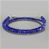 Il mistero delle gemme Collana naturale lapislazzuli blu reale sfaccettata rotonda 2-3 mm pietra...