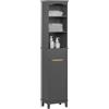 SoBuy Mobile alto da bagno Mobile colonna bagno salvaspazio Armadio da terra Colore grigio 35x30x170 cm BZR112-DG