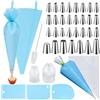 KOUHA Saccapoche Professionale, Set Di Sacchetti Per Piping con 31 Beccucci Sac a Poche, 11 Sac a Poche Professionali, 2 Adattatori, 3 Raschietto, per Decorare Cupcake Torta Pasticceria