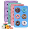 NCZCDZSW Ciambelle da forno in silicone con 6 scomparti, antiaderenti, con spazzola in silicone, senza BPA, per bagel, in silicone, resistente al calore, per torte, biscotti, bagel muffin