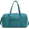 Vera Bradley Borsone da viaggio grande da donna, taglia unica, Forever Green - Cotone riciclato, Taglia unica, Borsone da viaggio grande in cotone