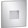 ledscom.de Lampada LED per scale/apparecchio da incasso a parete FOW per interni ed esterni, downlight, angolare, acciaio inox, 85 x 85 mm, bianco freddo