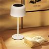 Aigostar Lampada da Tavolo Senza Fili Ricaricabile Solare e USB, Lampada da Scrivania Dimmerabile Touch, Lampada da Comodino IP54 Impermeabile per Interno e Esterno, Camera da Letto - Bianco