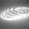 JOYLIT 24V Striscia LED Neon 6000K Bianco Freddo 5M 168LEDs/M 60W Alta Luminosità Senza Punti 10 x 10MM CRI 90+ Strip LED Flex IP67 Impermeabile Luce Nastro Luminoso Dimmerabile per Interno Esterno